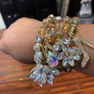 Glass bracelet four stack